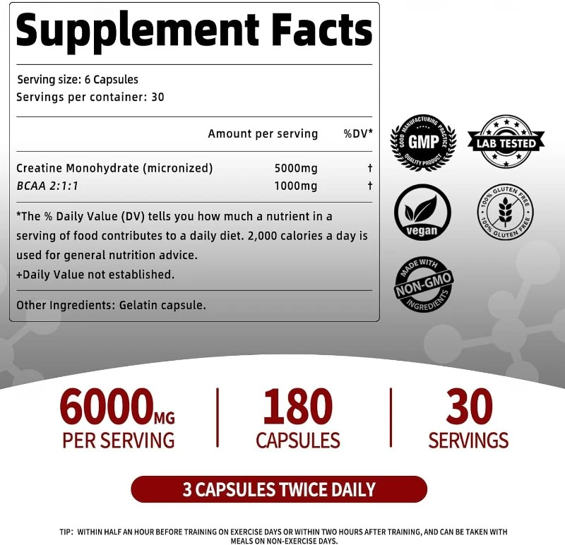 Customized Creatine Monohydrate Capsules Customized Creatine Monohydrate Capsules